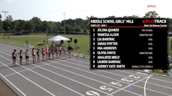 Middle School Girls' Mile