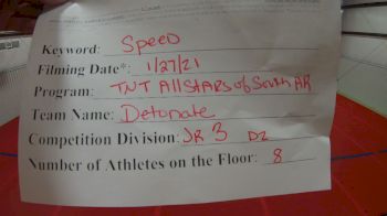 TNT Allstars of South Arkansas LLC - Detonate [L3 Junior - D2 - Small] 2021 Varsity All Star Winter Virtual Competition Series: Event I
