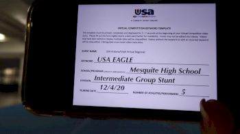 Mesquite High School [HS Group Stunt Intermediate - All Female] 2020 USA Arizona & Utah Virtual Regional