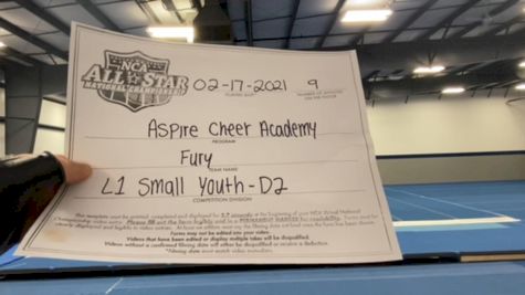 Aspire Cheer Academy - Fury [L1 Youth - D2 - Small - B] 2021 NCA All-Star Virtual National Championship