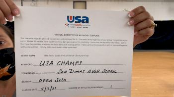 San Dimas High School [Open - Solo] 2021 USA Virtual West Coast Dance Championships