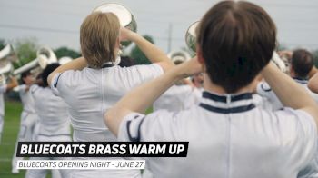 In The Lot: Bluecoats 2025 Brass Warm Up