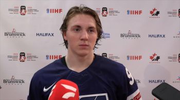 Coyotes Prospect Logan Cooley Talks About USA's 5-1 Win Over Switzerland