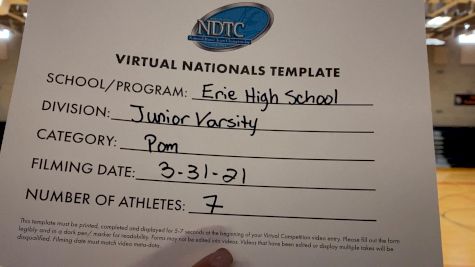 Erie High School [Junior Varsity - Pom Virtual Semi Finals] 2021 UDA National Dance Team Championship