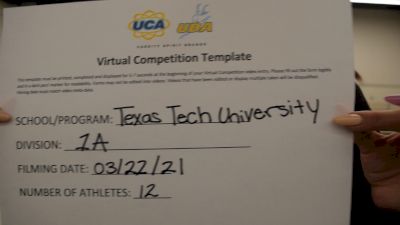 Texas Tech University [Division 1A - Hip Hop] 2021 UCA & UDA March Virtual Challenge