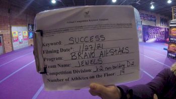 Bravo All Stars - JEWELS [L2 Junior - Non-Building] 2021 Athletic Championships: Virtual DI & DII