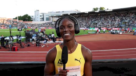 Julien Alfred takes the win in her 100m season opener