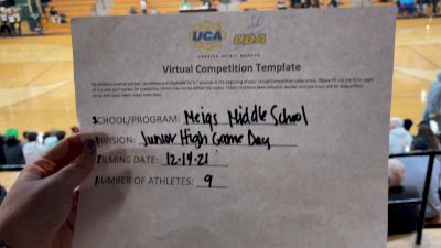 Meigs Middle School [Junior High Game Day] 2021 UCA December Virtual Regional