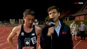 Adam Palamar After Winning Men's 1500m, Heat 2, In 3:42