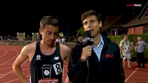 Adam Palamar After Winning Men's 1500m, Heat 2, In 3:42