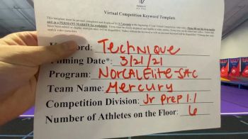 Nor Cal Elite All Stars - Sacramento [L1.1 Junior - PREP] 2021 Varsity Virtual Competition Series - Prep & Novice II