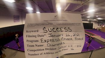 Express Cheer Force - Diamonds [L2 Junior - D2] 2021 Athletic Championships: Virtual DI & DII