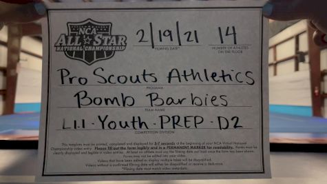 Pro Scouts Athletics - Bomb Barbies [L1.1 Youth - PREP - D2] 2021 NCA All-Star Virtual National Championship