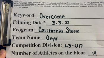 California Storm - Onyx [L3 - U17] 2021 Spirit Sports: Virtual Duel in the Desert