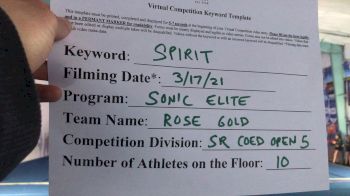 Sonic Elite All Stars - Rose Gold [L5 Senior Open Coed] 2021 PacWest Virtual Championship