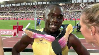 Emmanuel Wanyonyi After Running a Blistering 1:41.11 To Win Lausanne Diamond League