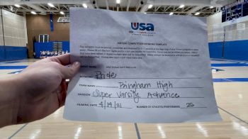 Bingham High School [Varsity Show Cheer Advanced Finals] 2021 USA Spirit & Dance Virtual National Championships