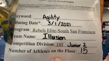 Rebels Elite - Illusion [Level 2 L2 Junior - D2 - Small - B] 2021 Varsity All Star Winter Virtual Competition Series: Event III