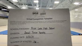 Prior Lake High School [Small JV] 2021 UCA February Virtual Challenge