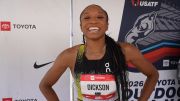 Camryn Dickson Advances to 200m Final & Announces Signing With On | Post-Race Interview 2026 USATF