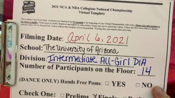 University of Arizona Club Cheer [Intermediate All-Girl Division IA Virtual Finals] 2021 NCA & NDA Collegiate Cheer & Dance Championship