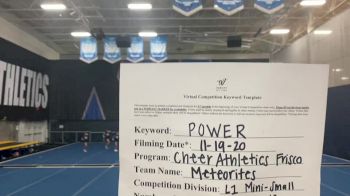 Cheer Athletics- Frisco - Meteorites [L1 Mini] Varsity All Star Virtual Competition Series: Event V