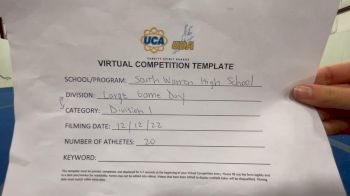 South Warren High School [Large Game Day] 2022 UCA & UDA December Virtual Regional