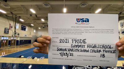 Summit High School [Junior Varsity Show Cheer Novice Finals] 2021 USA Spirit & Dance Virtual National Championships
