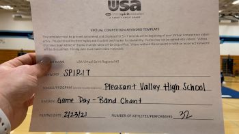 Pleasant Valley High School [High School - Band Chant - Cheer] 2021 USA Virtual Spirit Regional #3