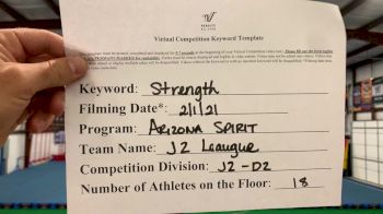 Arizona Spirit - Justice League [L2 Junior - D2 - Small - B] 2021 Varsity All Star Winter Virtual Competition Series: Event II