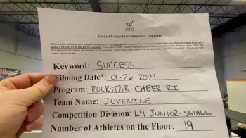 Rockstar Cheer Rhode Island - Juvenile [L4 Junior] 2021 Athletic Championships: Virtual DI & DII