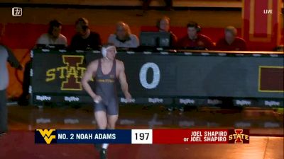 197 lbs Noah Adams (West Virginia) vs Joel Shapiro (Iowa State)