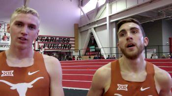 Sam Worley and Alex Rogers after their Big 12 triple