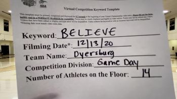 Dyersburg High School [Varsity - Game Day] 2020 NDA December Virtual Championship