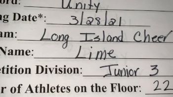 Long Island Cheer - Lime [L3 Junior - Small] 2021 Mid Atlantic Virtual Championship