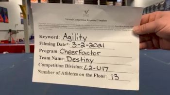 Cheer Factor - Destiny [L3 - U17] 2021 Varsity All Star Winter Virtual Competition Series: Event III