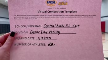 Central Bucks High School-East [Game Day Super Varsity] 2021 UCA January Virtual Challenge