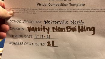 Westerville North High School [Large Varsity Non Building] 2021 UCA January Virtual Challenge