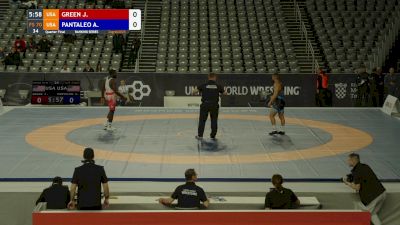 70 kg Quarterfinal - James Green, USA vs Alec Pantaleo, USA