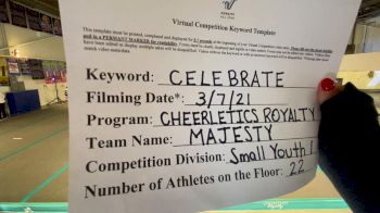 Cheerletics Royalty - Majesty [L1 Youth - Small] 2021 Spirit Festival Virtual Nationals