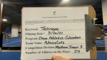 Cheer Athletics - Columbus - AdonisCats [L3 Junior - Medium] 2021 Varsity All Star Winter Virtual Competition Series: Event IV
