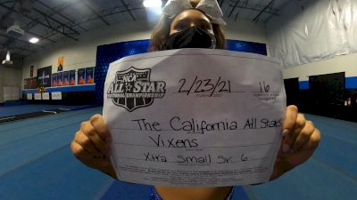 The California All Stars - Vixens [L6 Senior - Xsmall] 2021 NCA All-Star Virtual National Championship