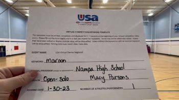 Nampa High School [Open - Solo] 2023 USA Virtual Dance Regional