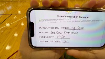 Owasso High School [Game Day Small Varsity Coed] 2021 UCA December Virtual Regional