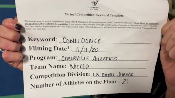 CheerVille Athletics HV - CheerVille Athletics - Wicked [L3 Junior - Small] Varsity All Star Virtual Competition Series: Event IV