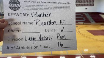 Bearden High School [Large Varsity - Pom] 2021 TSSAA Cheer & Dance Virtual State Championships