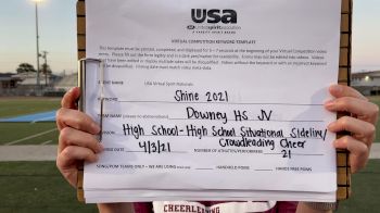 Downey High School [High School - High School Situational Sideline/Crowdleading Cheer] 2021 USA Spirit & Dance Virtual National Championships