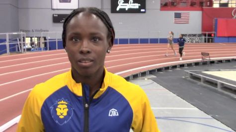 Blessing Ogundiran and Warner coach Taiwo after her World #12 and US All Collegiate Divisions #7 60m