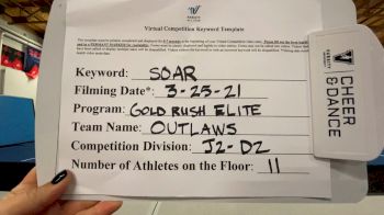 Gold Rush Elite - Outlaws [L2 Junior - D2 - Small] 2021 The Regional Summit Virtual Championships