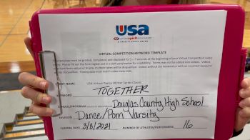 Douglas County High School [Dance/Pom Varsity] 2021 USA Virtual Dance Winter Classic